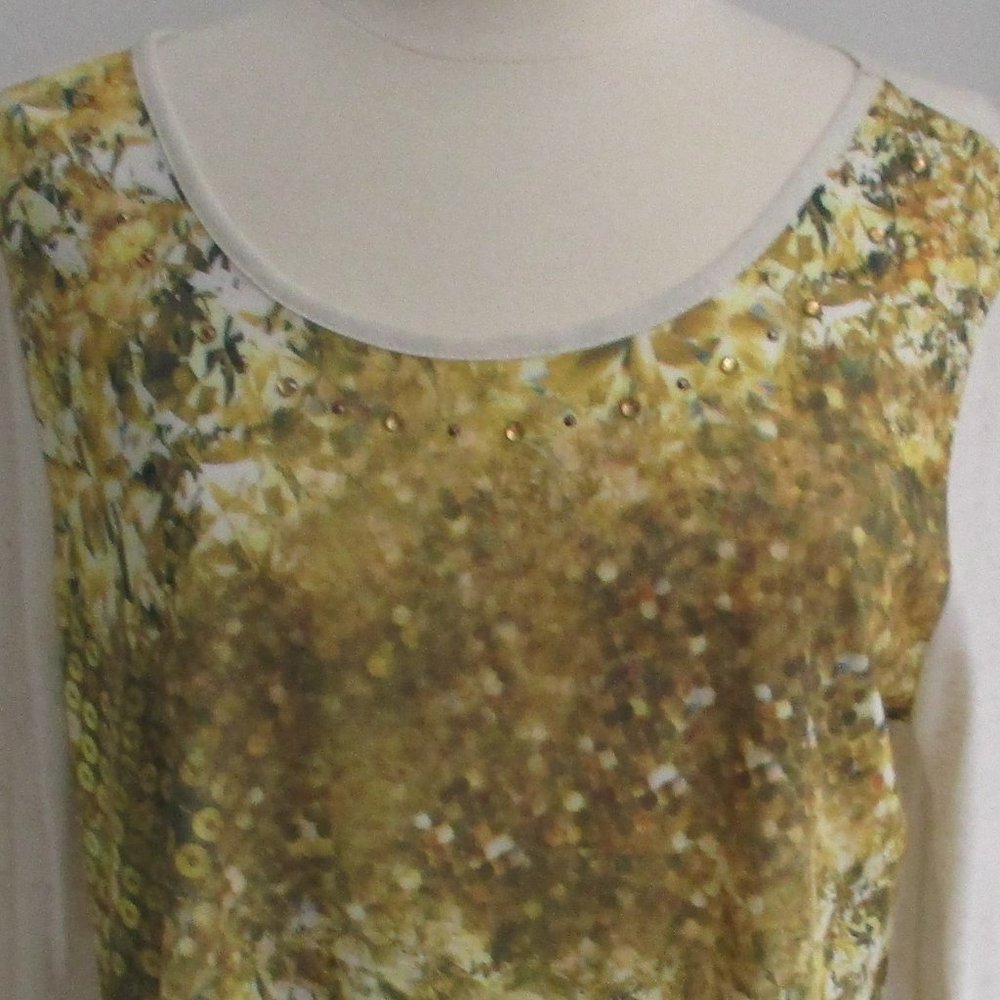 Style & Co. Gold & Yellow Print Tunic - NWOT - Picture 6 of 14